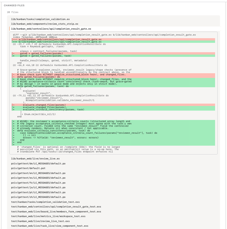 Review Queue File Diffs